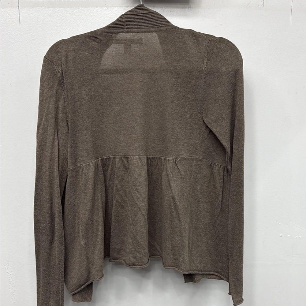 Brown Open-Front Cardigan Sweater - Picture 3 of 3